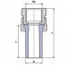 Різьбове з'єднання внутрішнє під PP трубу 1/2”x20мм, Wavin Ekoplastik, SSI02020XX