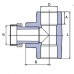 PP-R трійник-перехід з накидною гайкою під PP трубу 3/4”x32мм, Wavin Ekoplastik, STKM03225X