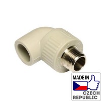 PP-R Угольник 90o с металлической наружной резьбой 3/4”x25мм, Wavin Ekoplastik, SKOE02525X