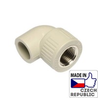 PP-R Угольник 90o с металлической внутренней резьбой 1/2”x25мм, Wavin Ekoplastik, SKOI02520E