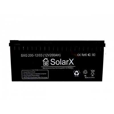 Гелевый аккумулятор SolarX SXG 200-12 (12V 200Ah)