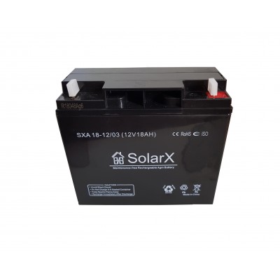 Акумуляторна батарея SolarX SXA 18-12 (технологія AGM)