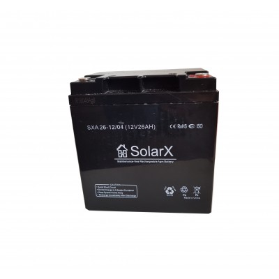 Аккумуляторная батарея SolarX SXA 26-12 (технология AGM)