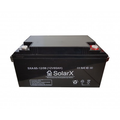 Аккумуляторная батарея SolarX SXA 65-12 (технология AGM)