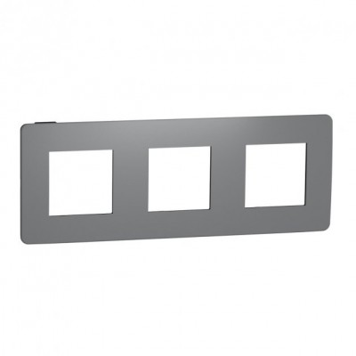 Рамка 3-х постова Unica New дымчато-серый/антрацит (NU280622)
