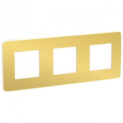 Рамка 3-х постова Unica New золото/білий (NU280659)